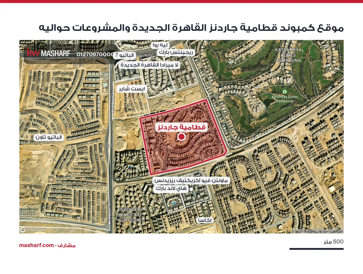 أين يقع قطامية جاردنز؟