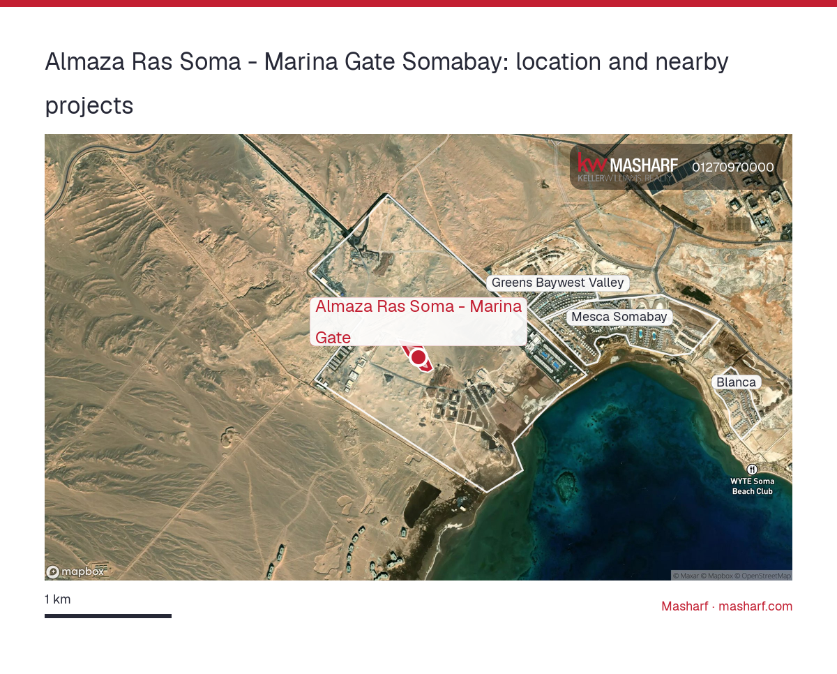 Where is Almaza Ras Soma - Marina Gate located?