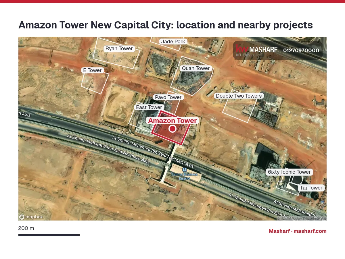 Where is Amazon Tower located?