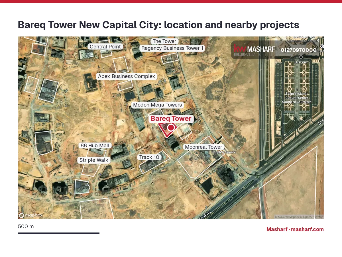 Where is Bareq Tower located?