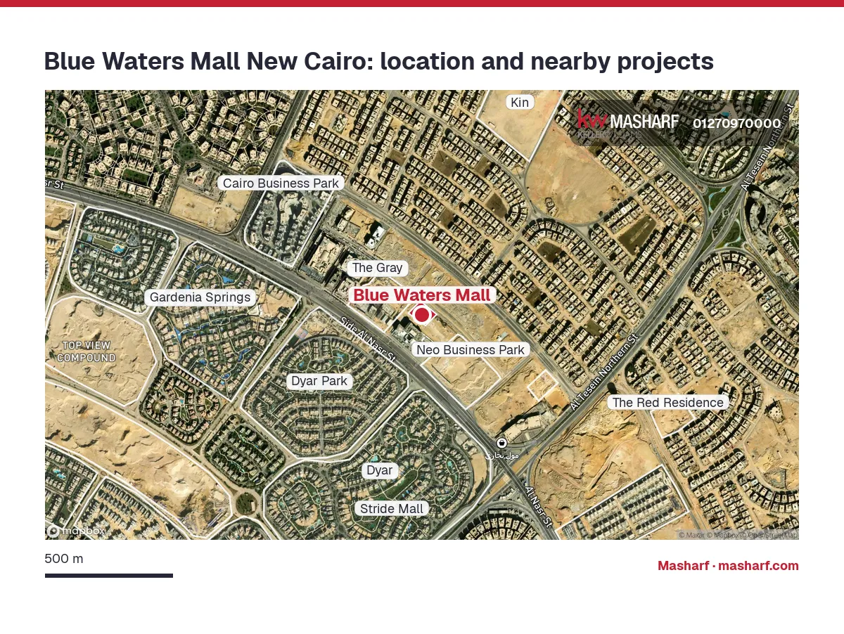 Where is Blue Waters Mall located?