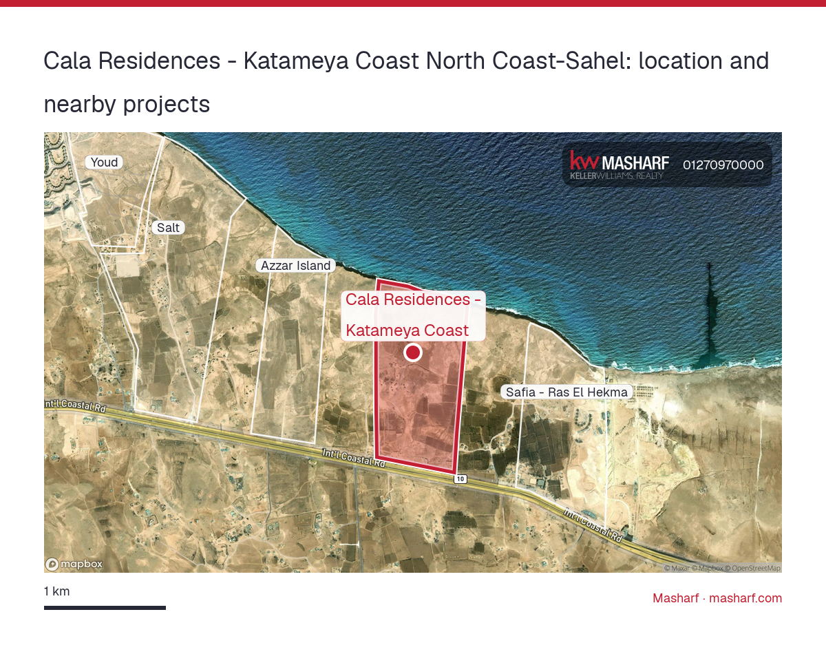 Where is Cala Residences - Katameya Coast located?