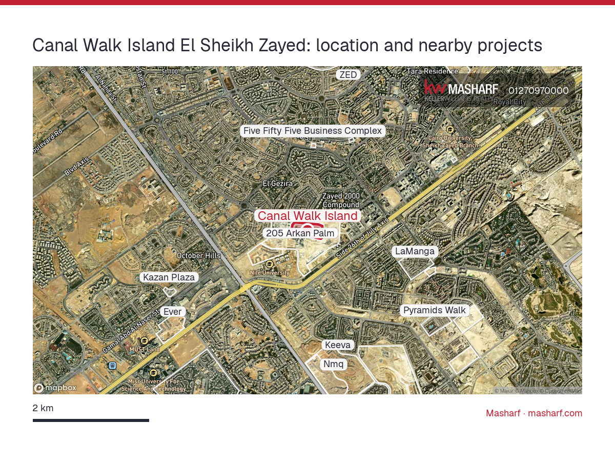 Where is Canal Walk Island located?