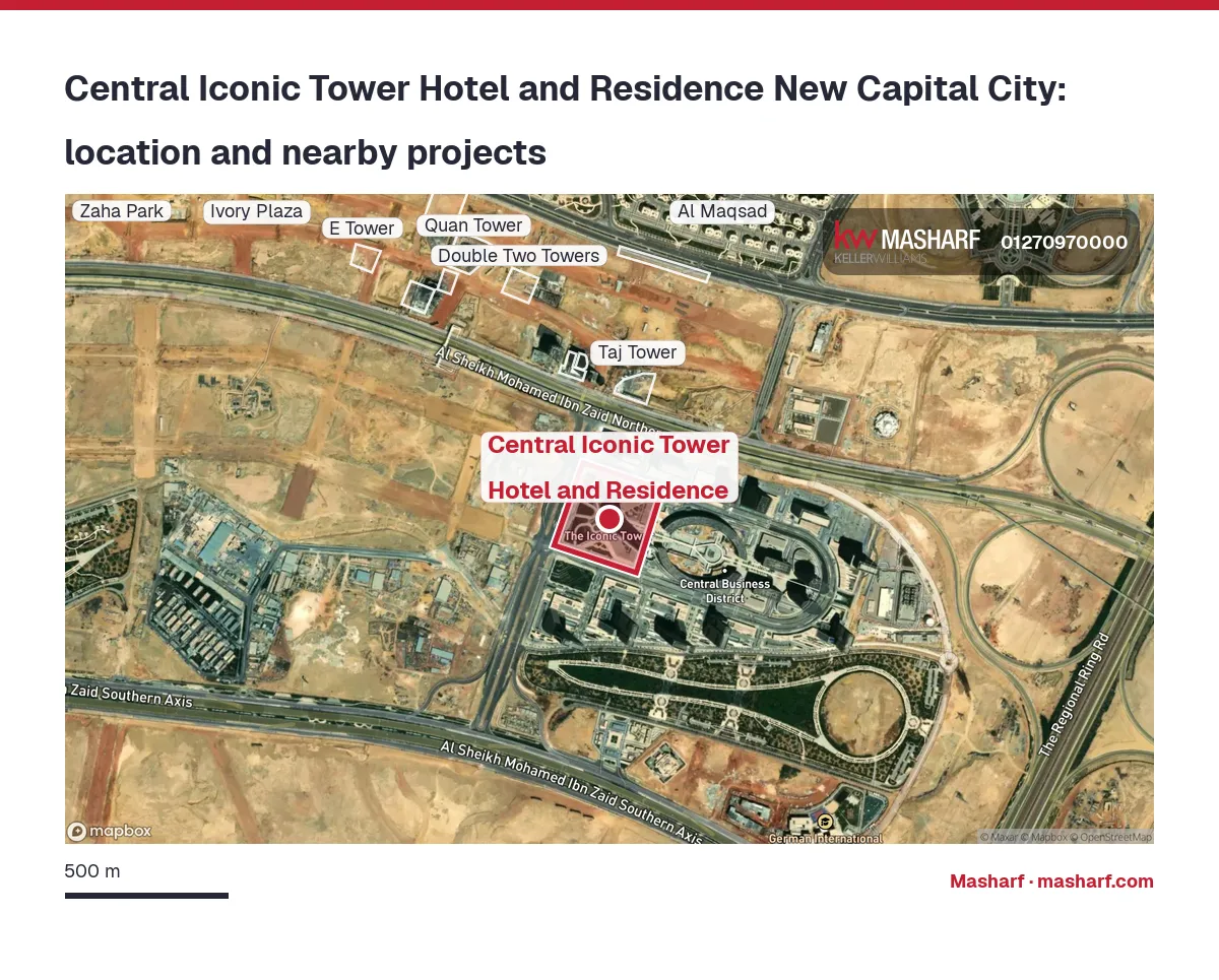 Where is Central Iconic Tower Hotel and Residence located?