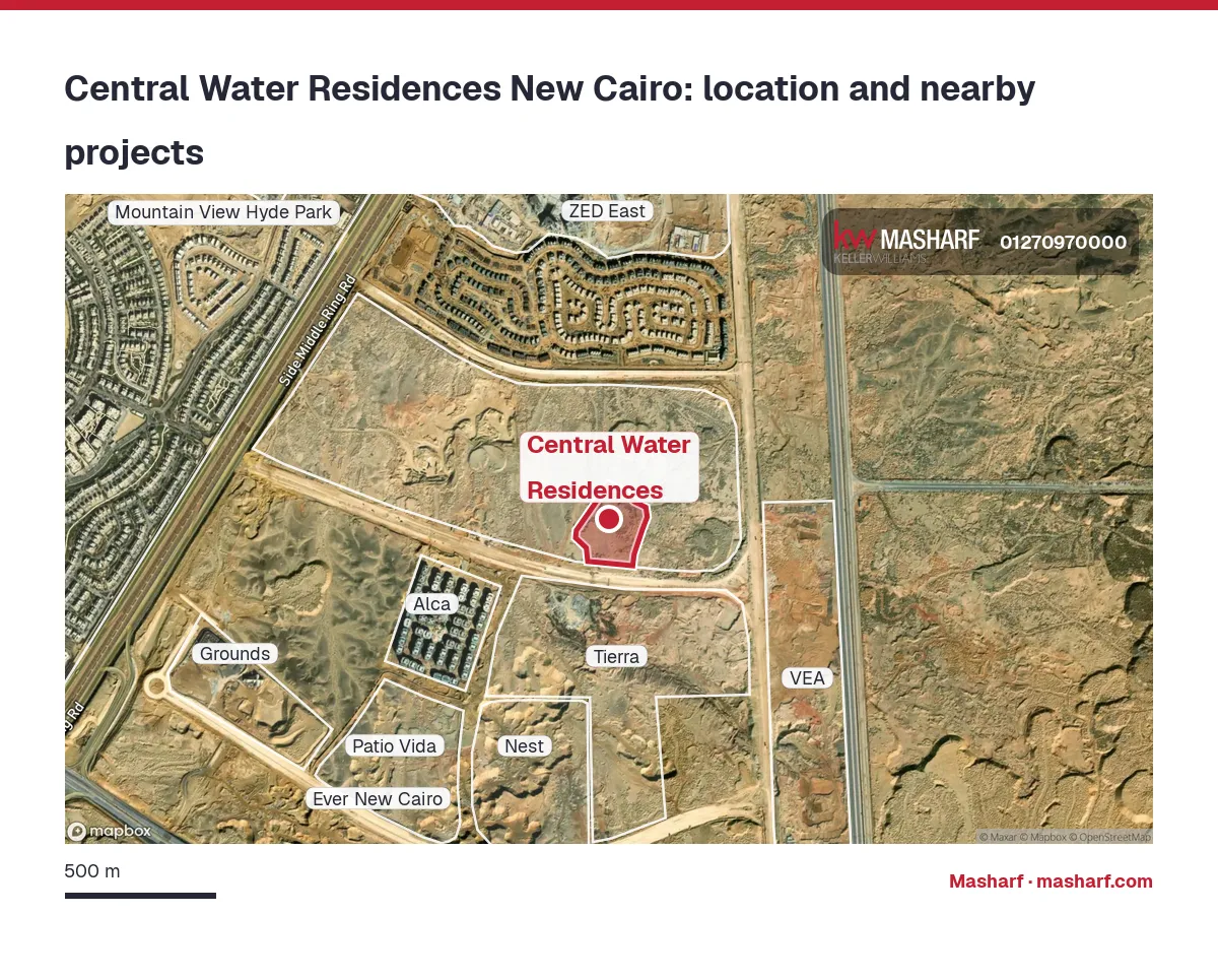 Where is Central Water Residences located?