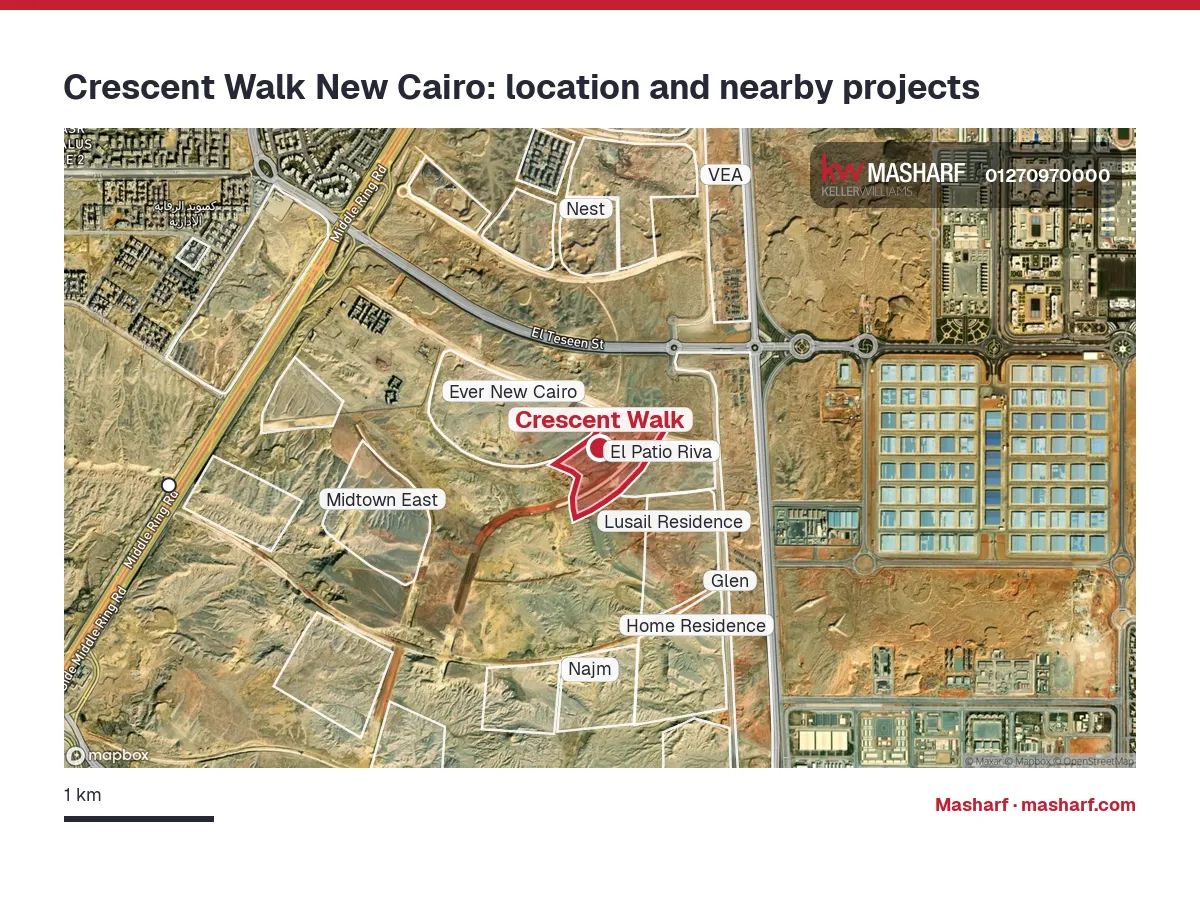 Where is Crescent Walk located?