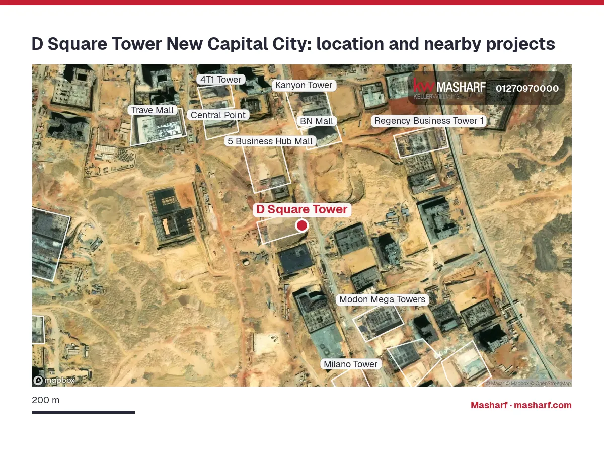 Where is D Square Tower located?
