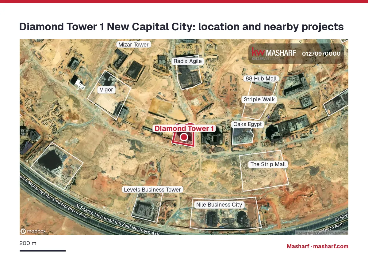 Where is Diamond Tower 1 located?
