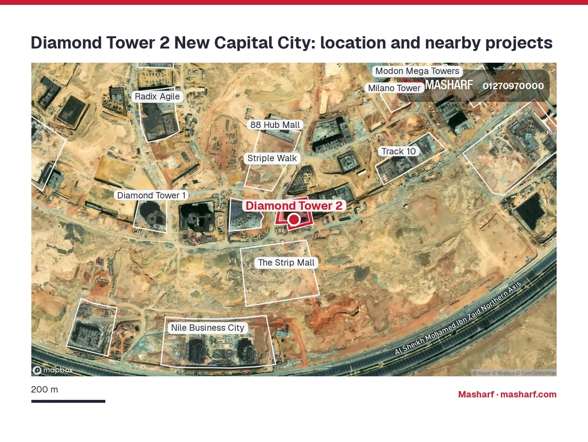 Where is Diamond Tower 2 located?