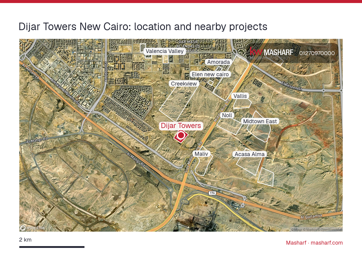 Where is Dijar Towers located?