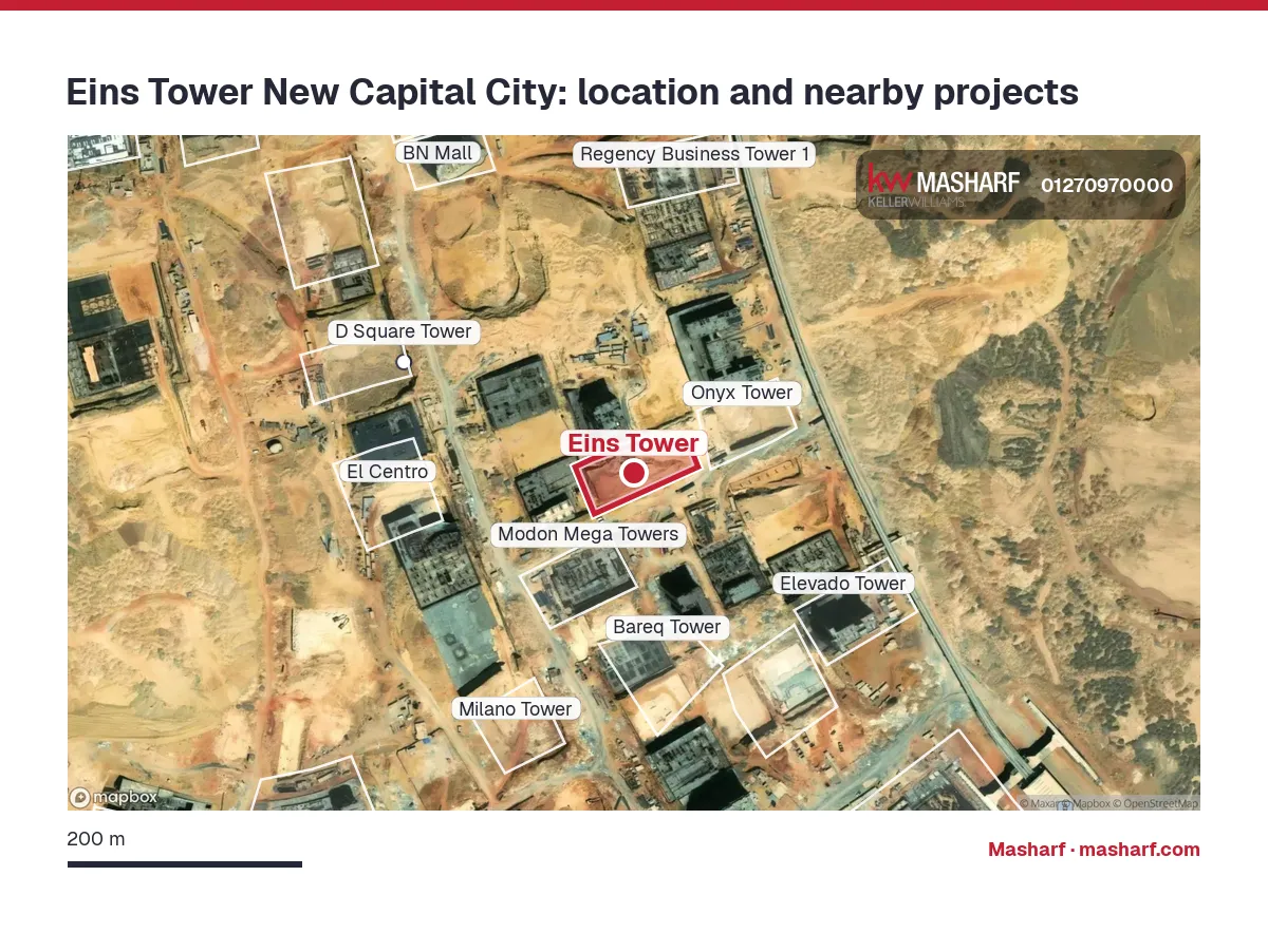 Where is Eins Tower located?