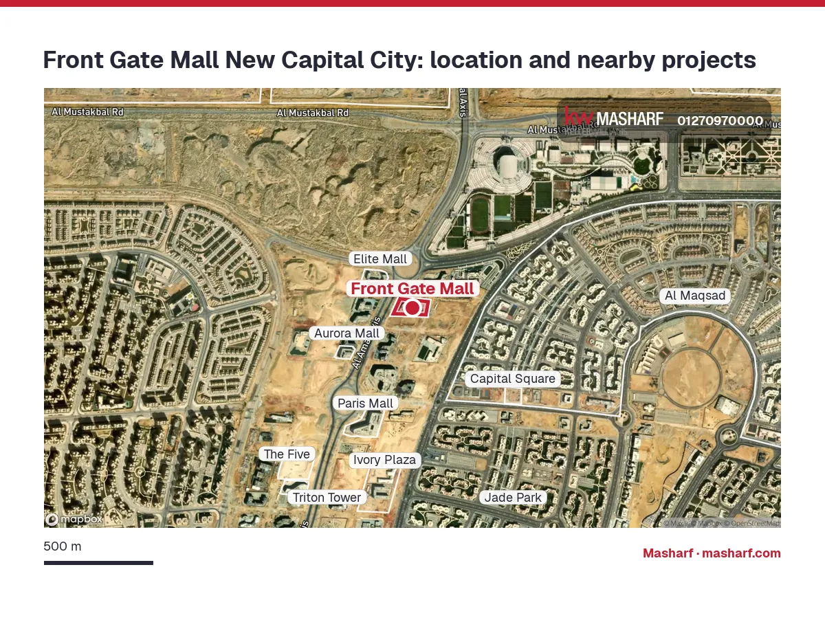 Where is Front Gate Mall located?