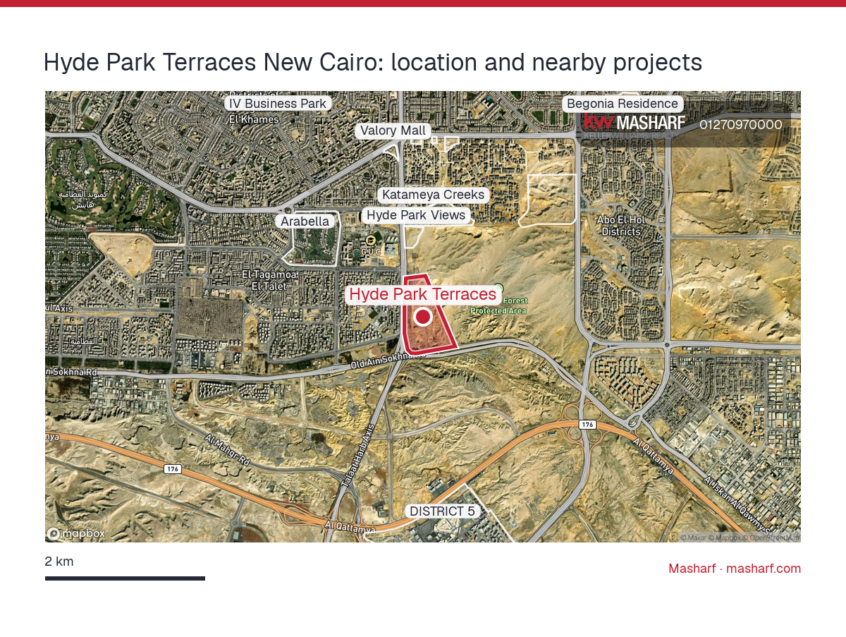 Where is Hyde Park Terraces located?