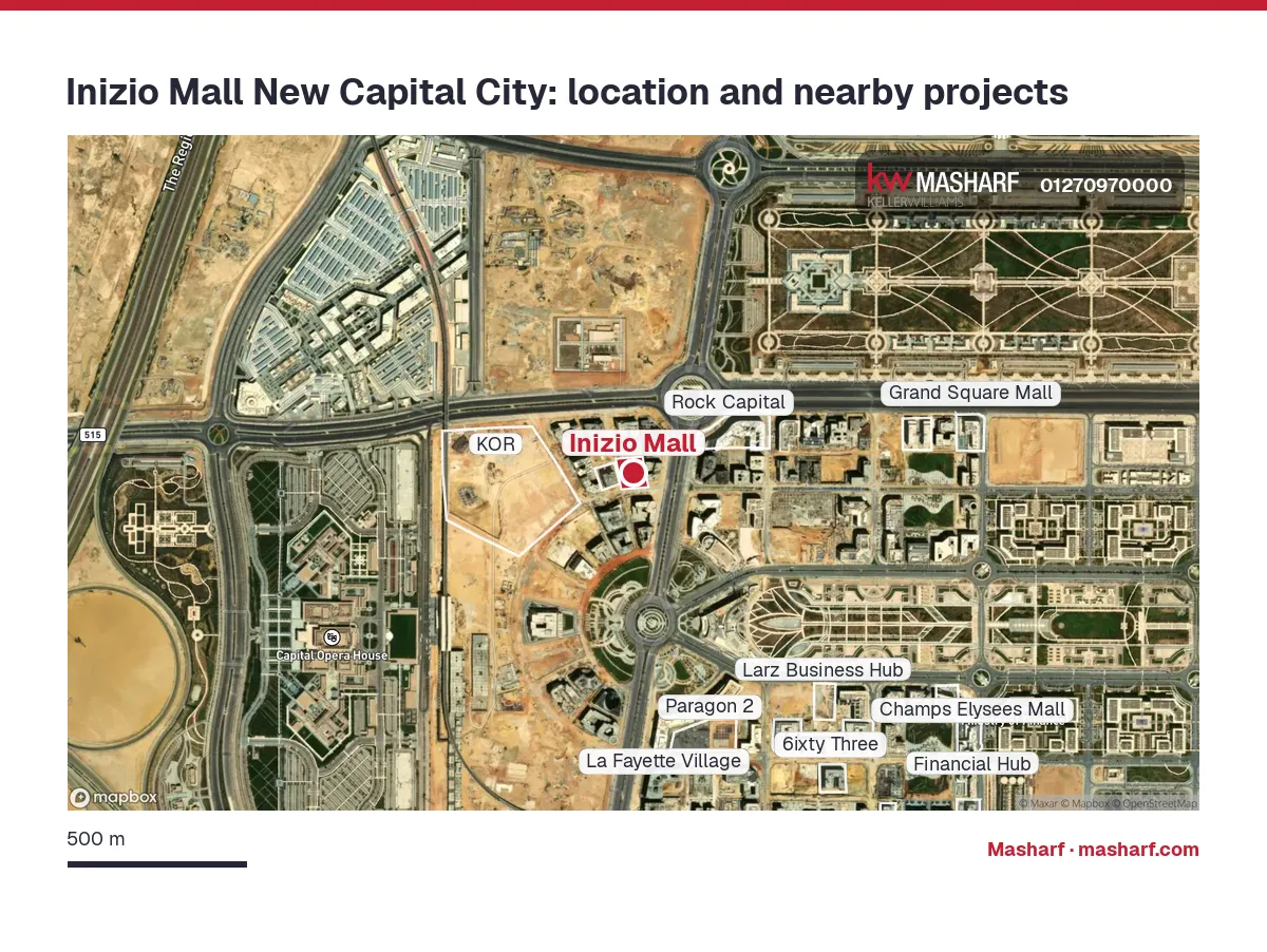 Where is Inizio Mall located?