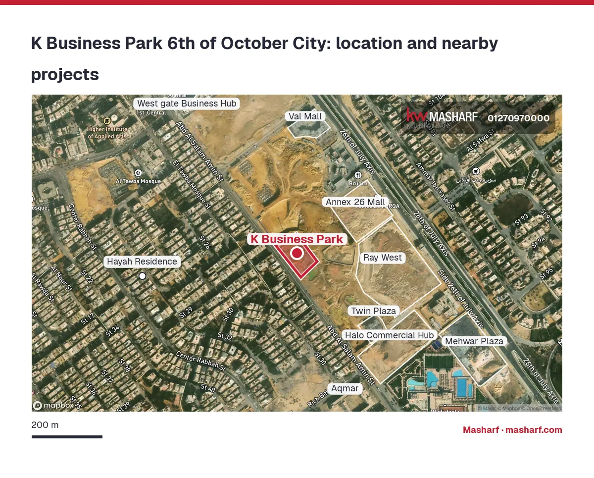 Where is K Business Park located?