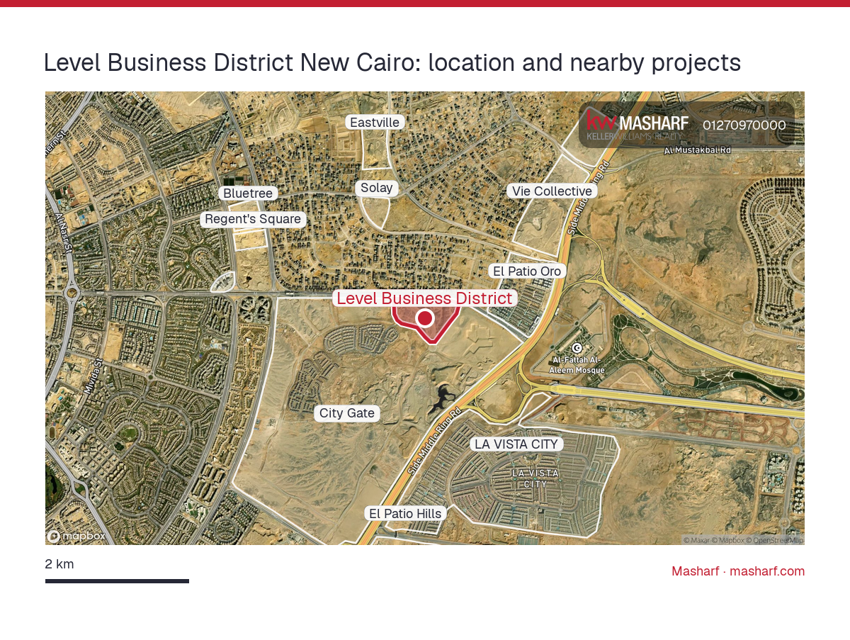 Where is Level Business District located?