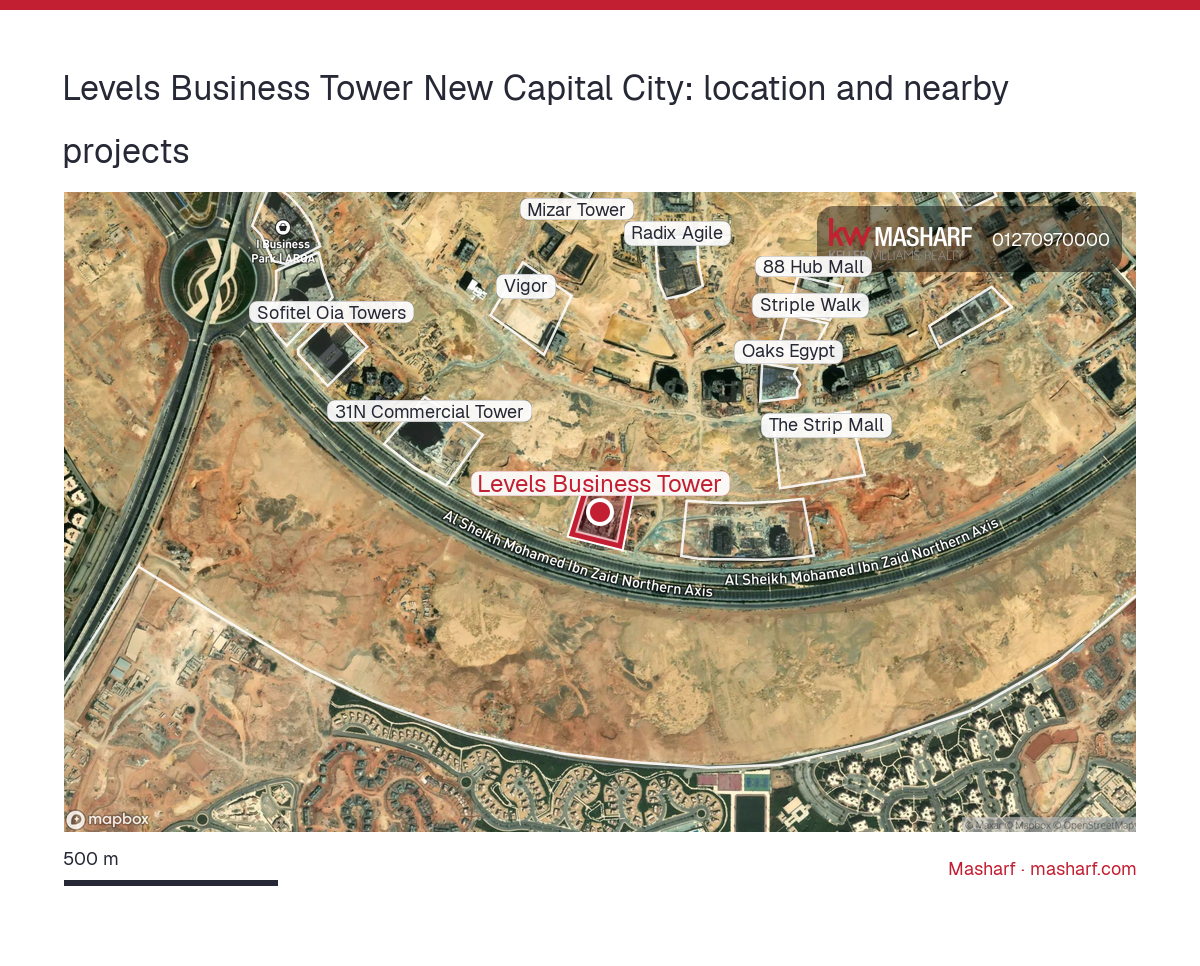 Where is Levels Business Tower located?