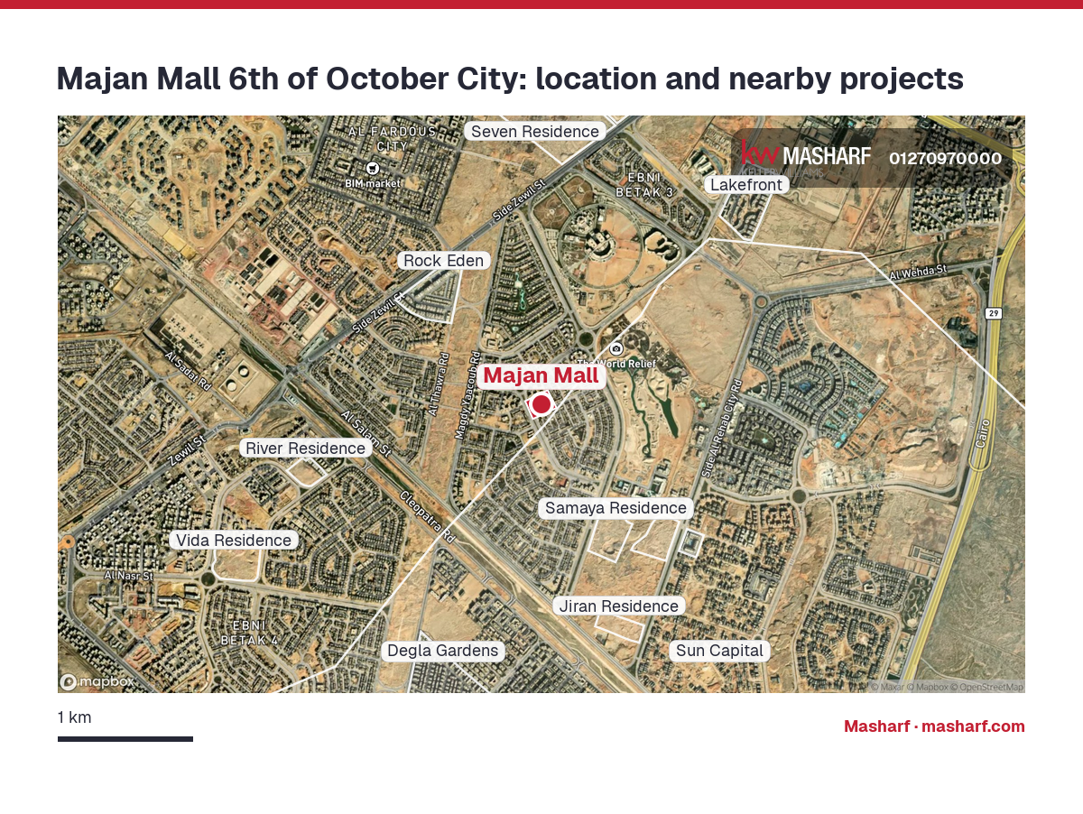 Where is Majan Mall located?