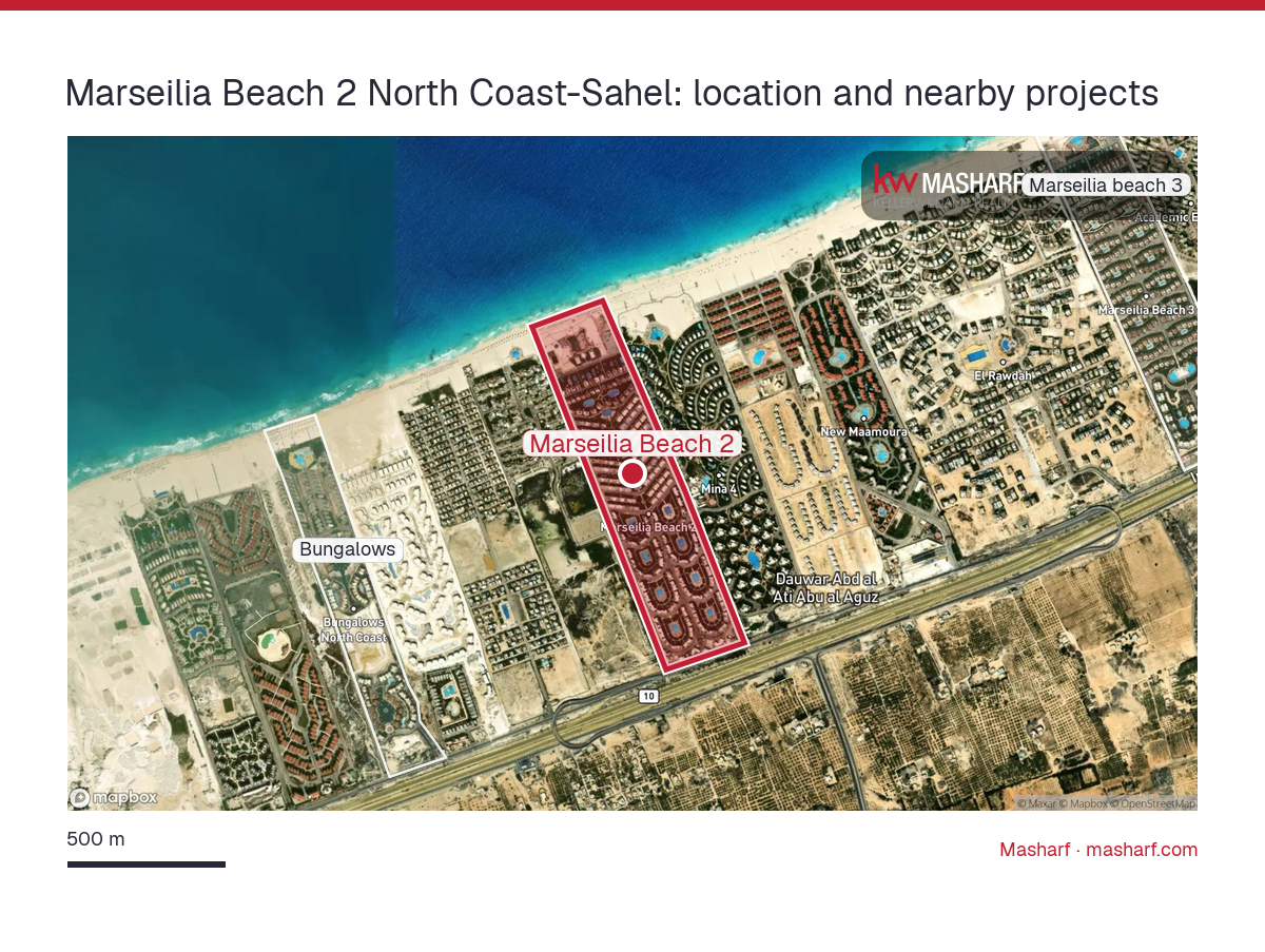 Where is Marseilia Beach 2 located?