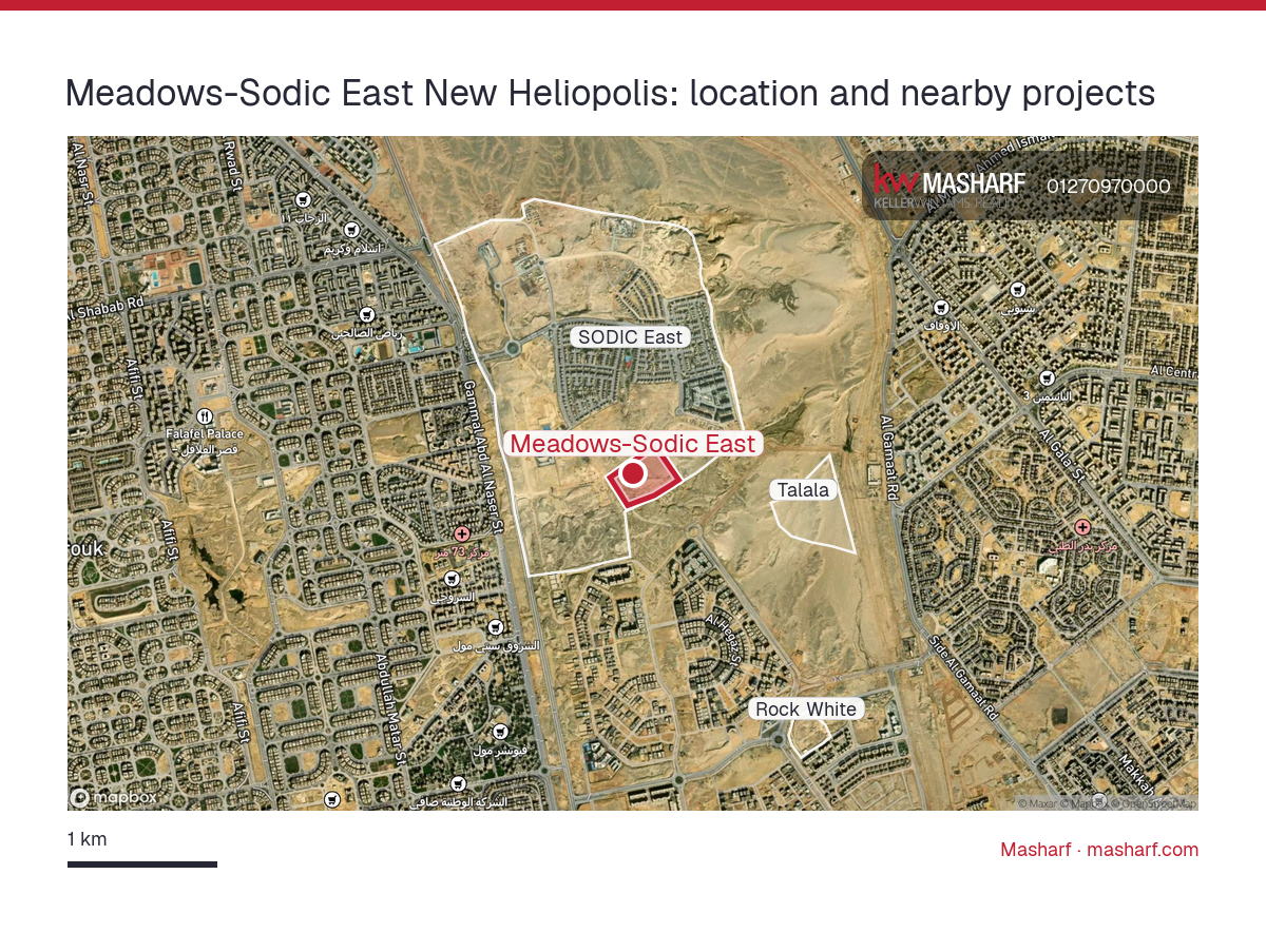 Where is Meadows-Sodic East located?