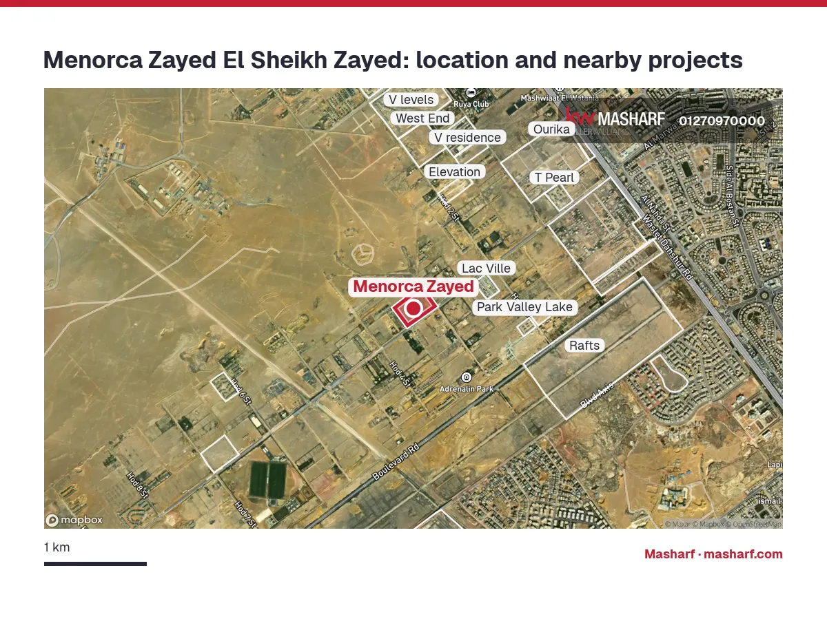 Where is Menorca Zayed located?