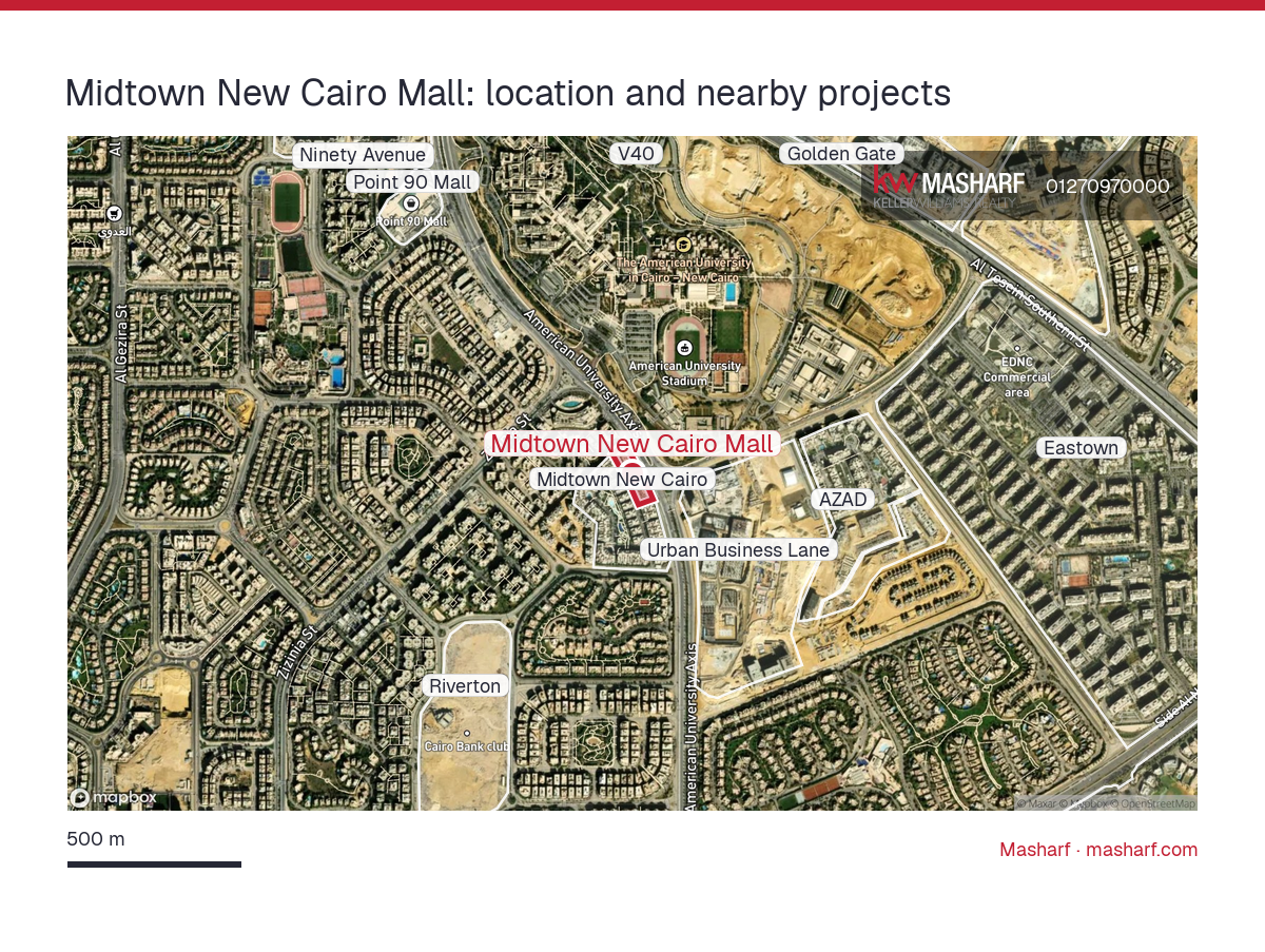 Where is Midtown New Cairo Mall located?