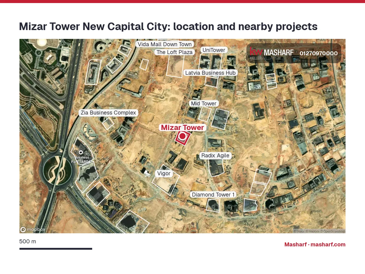 Where is Mizar Tower located?