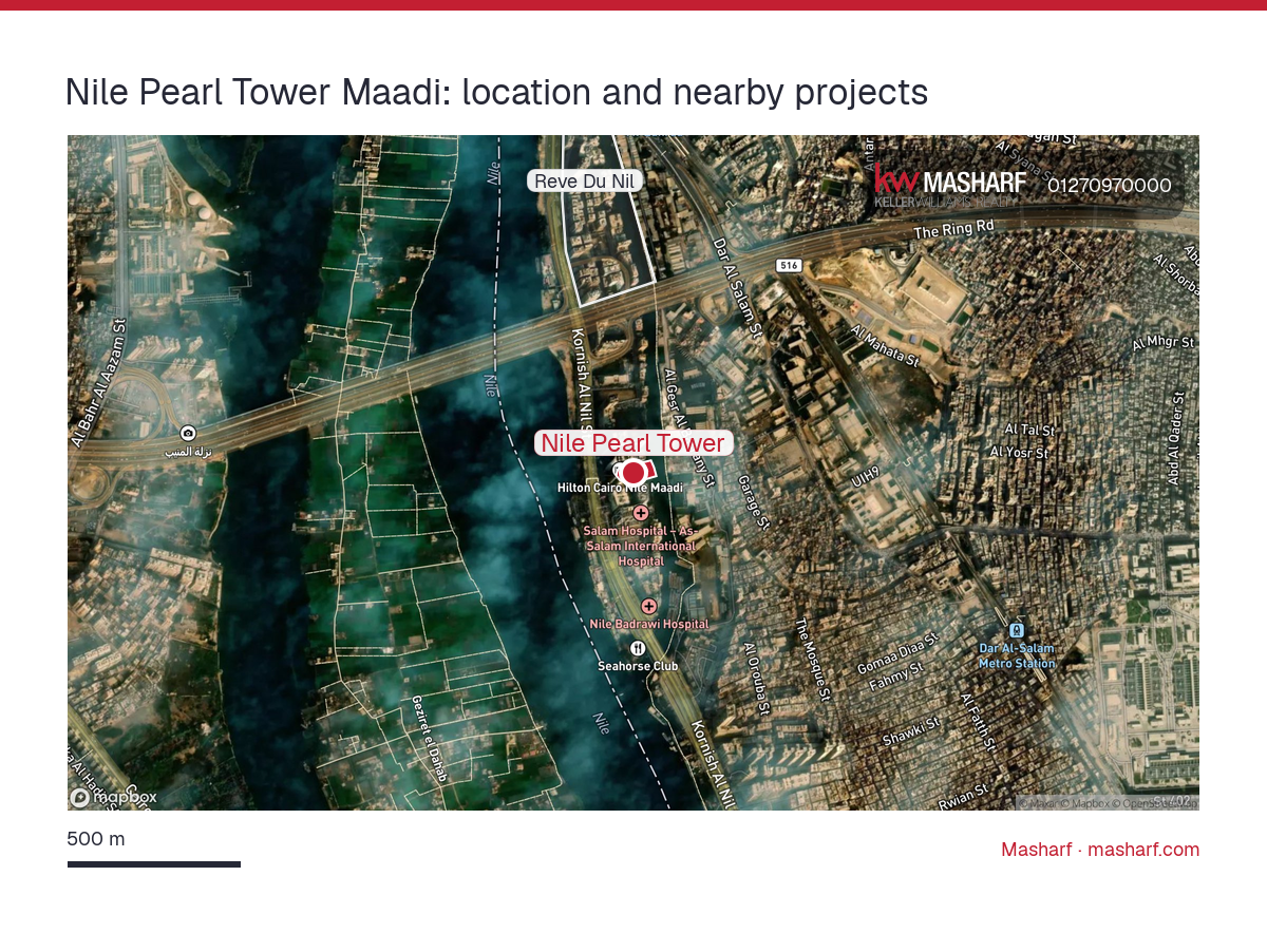 Where is Nile Pearl Tower located?