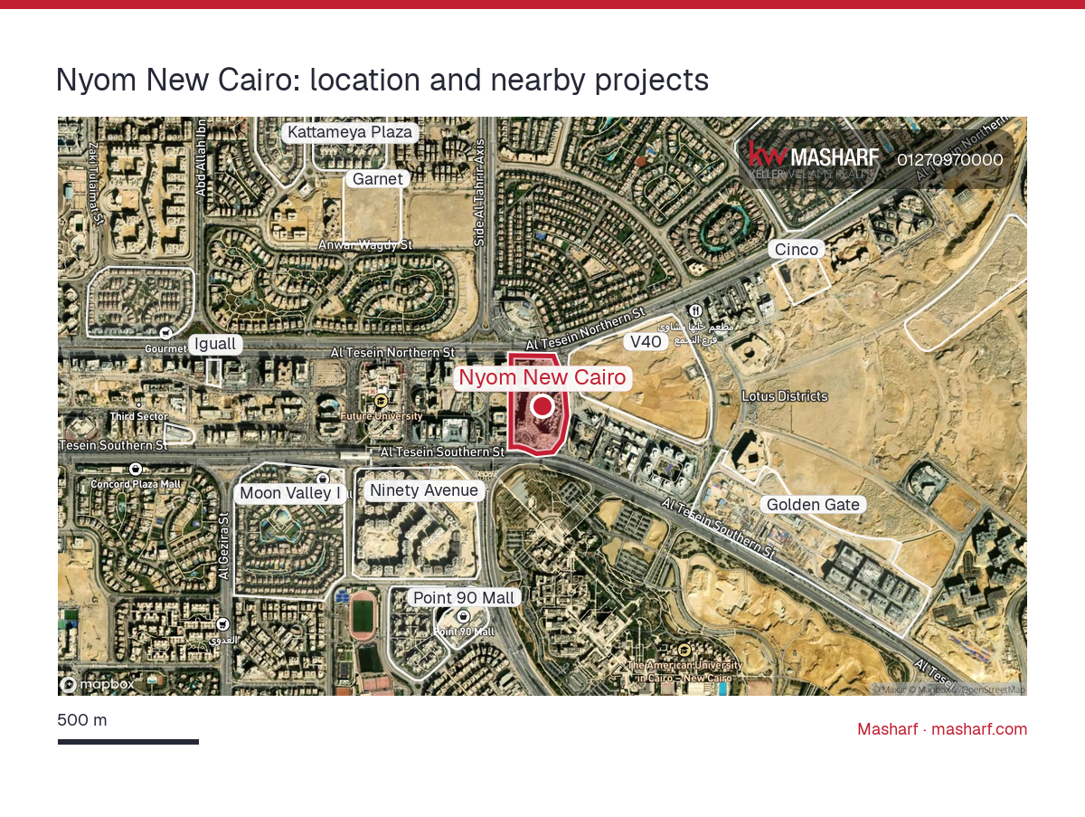 Where is Nyom New Cairo located?