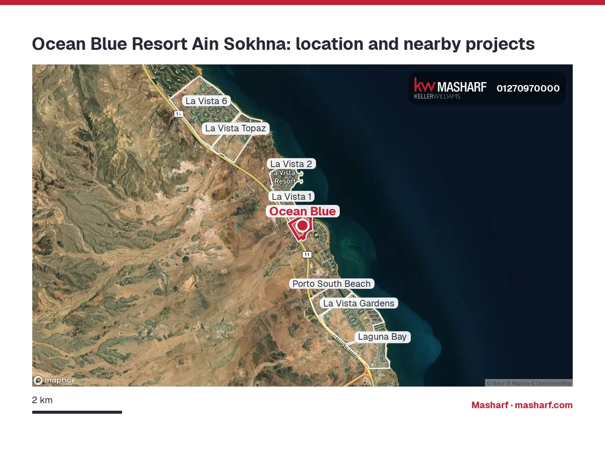 Where is Ocean Blue located?