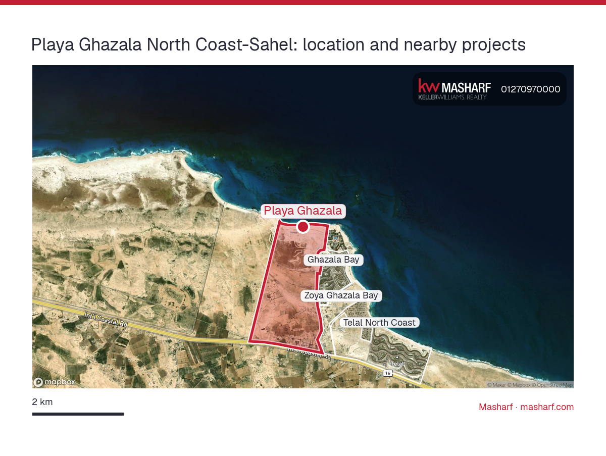 Where is Playa Ghazala located?