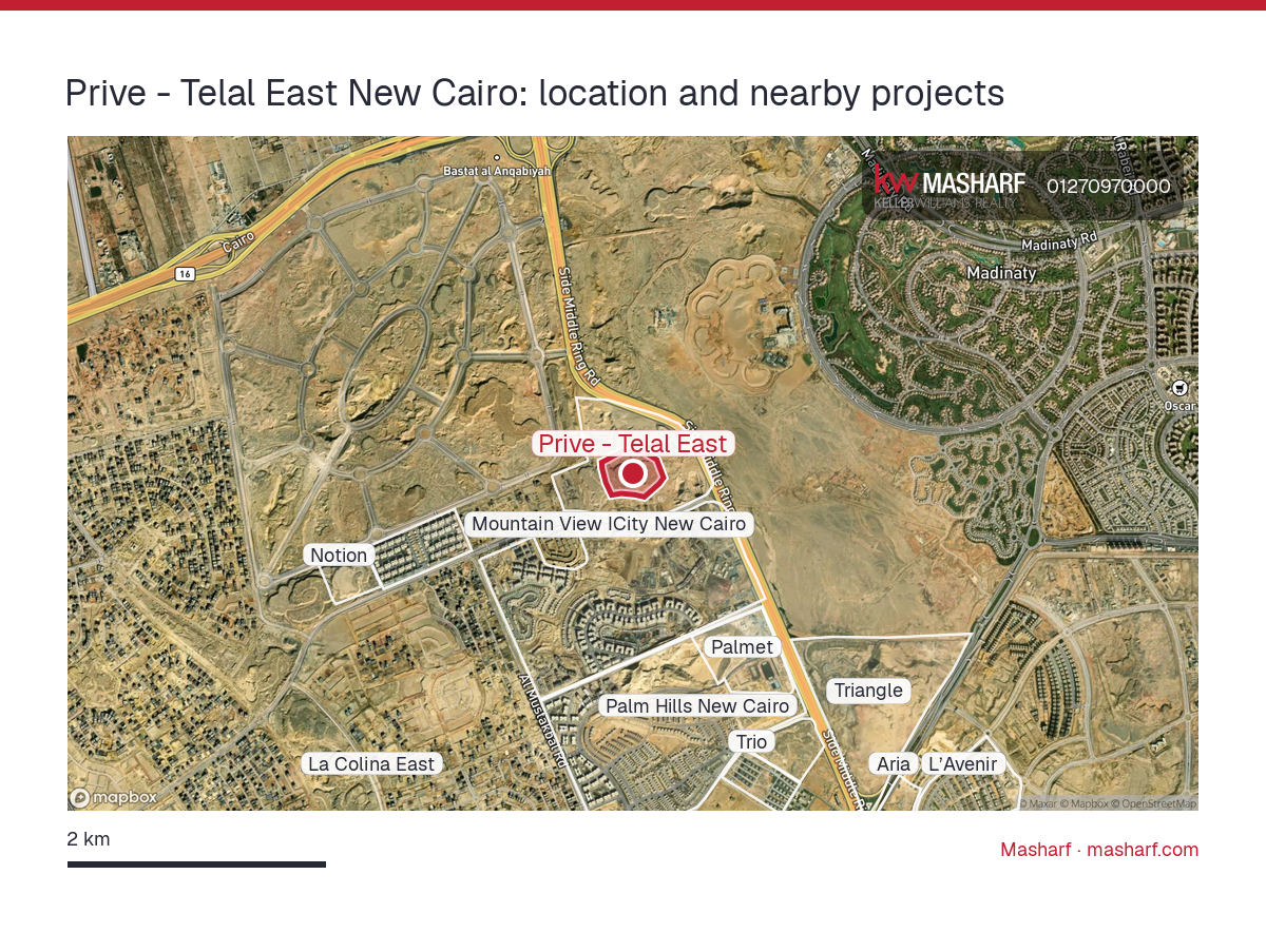 Where is Prive - Telal East located?