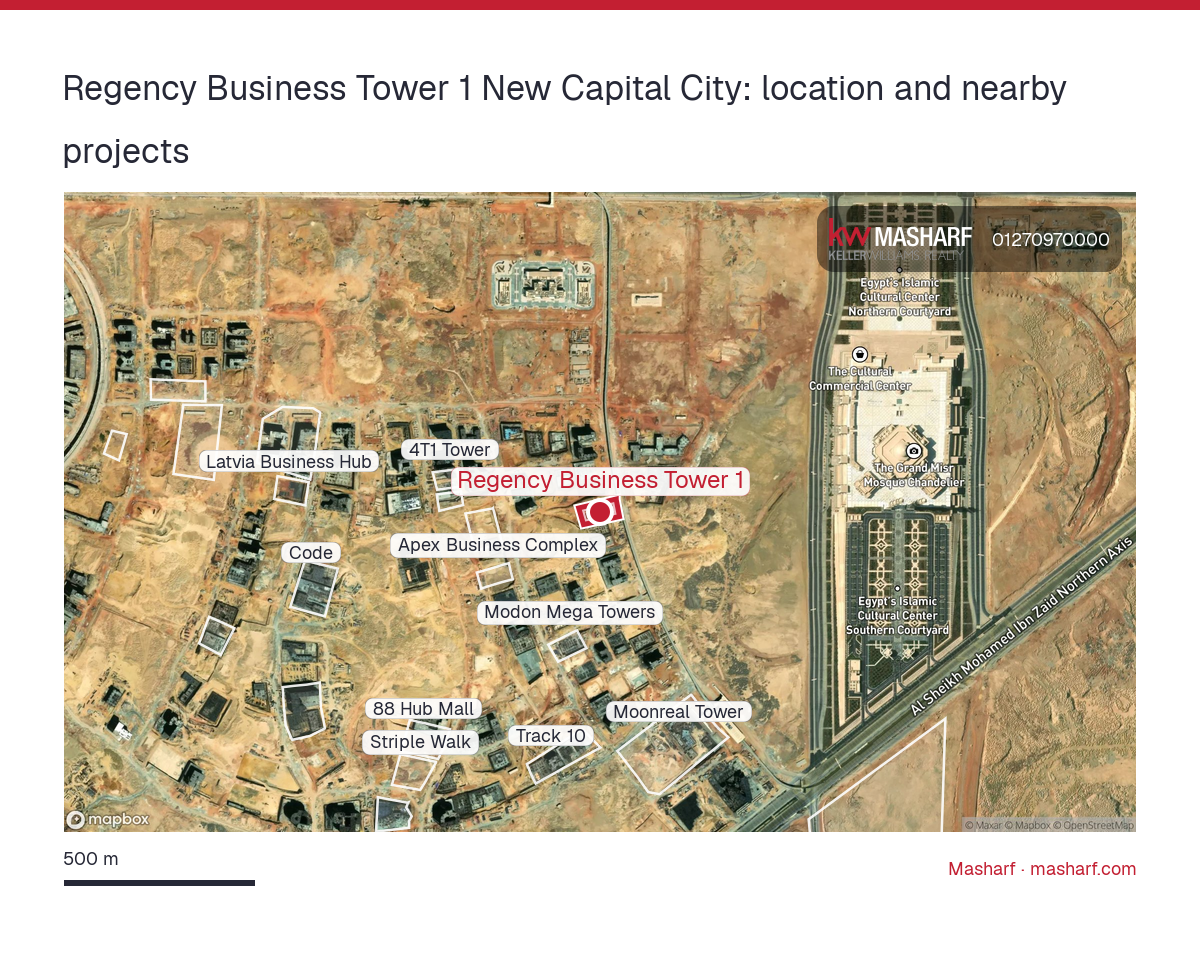 Where is Regency Business Tower 1 located?