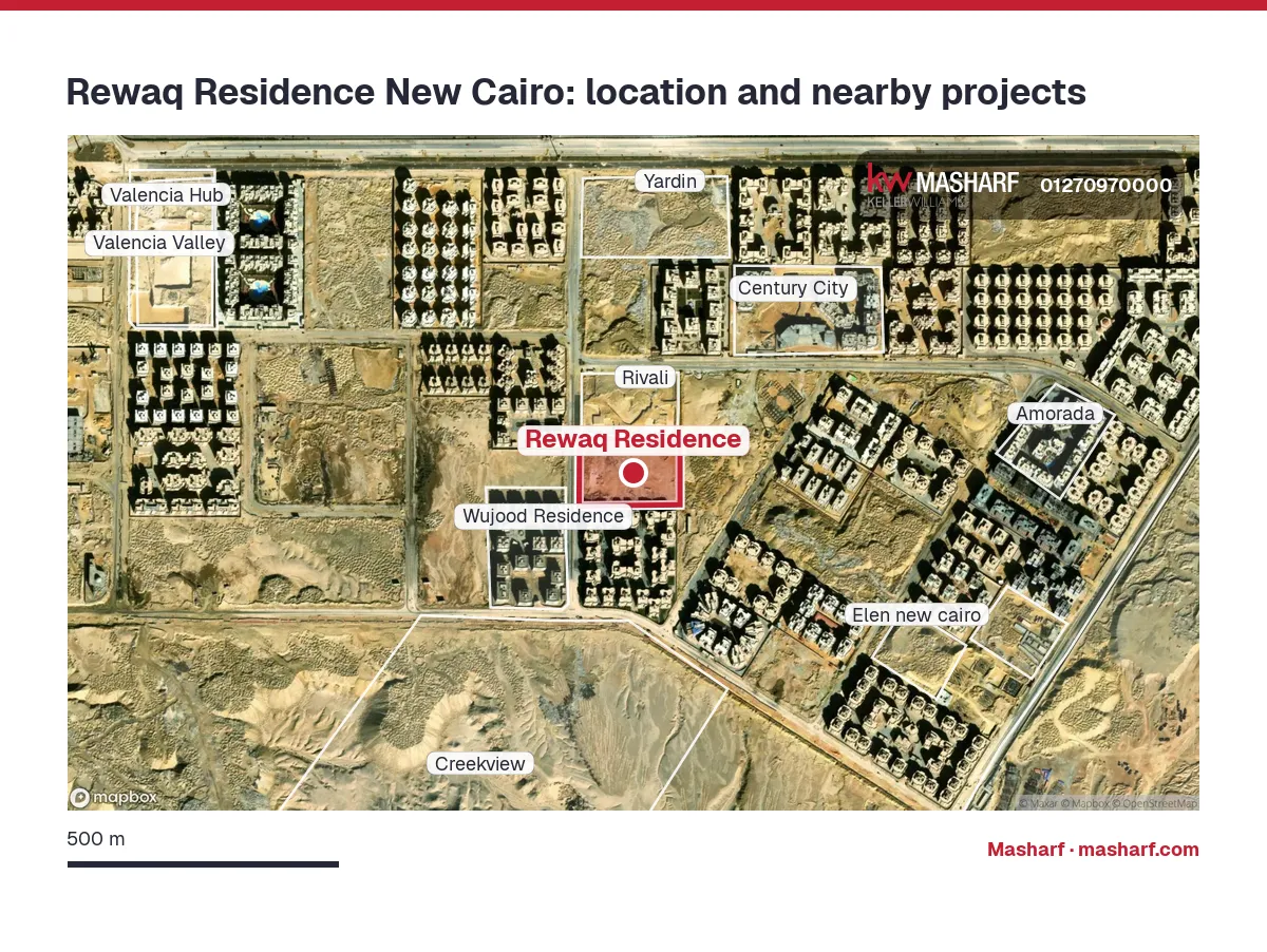 Where is Rewaq Residence located?