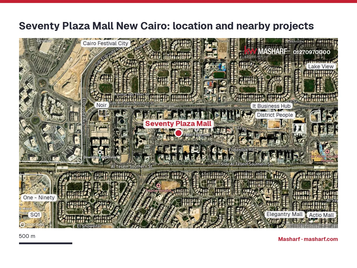 Where is Seventy Plaza Mall located?