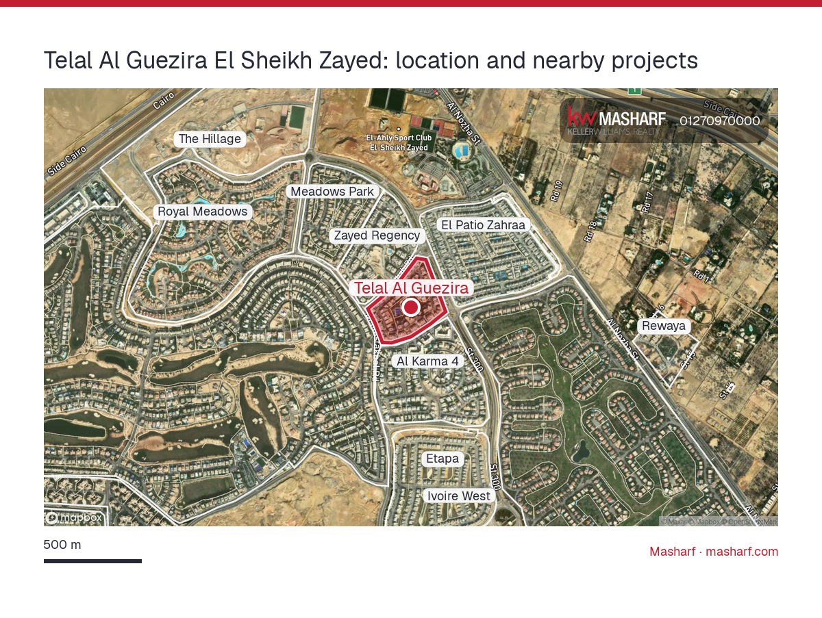 Where is Telal Al Guezira located?