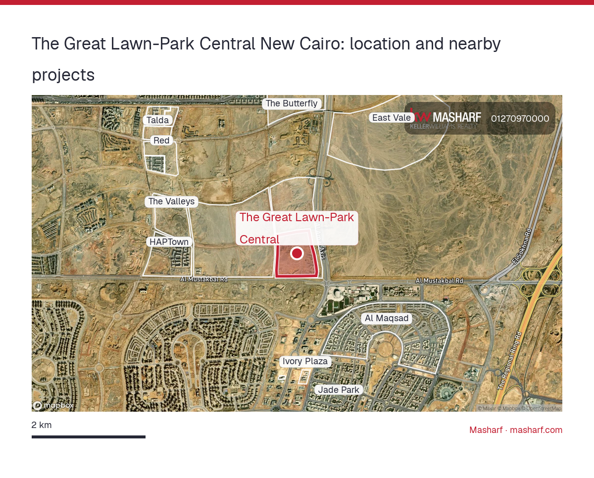 Where is The Great Lawn-Park Central located?