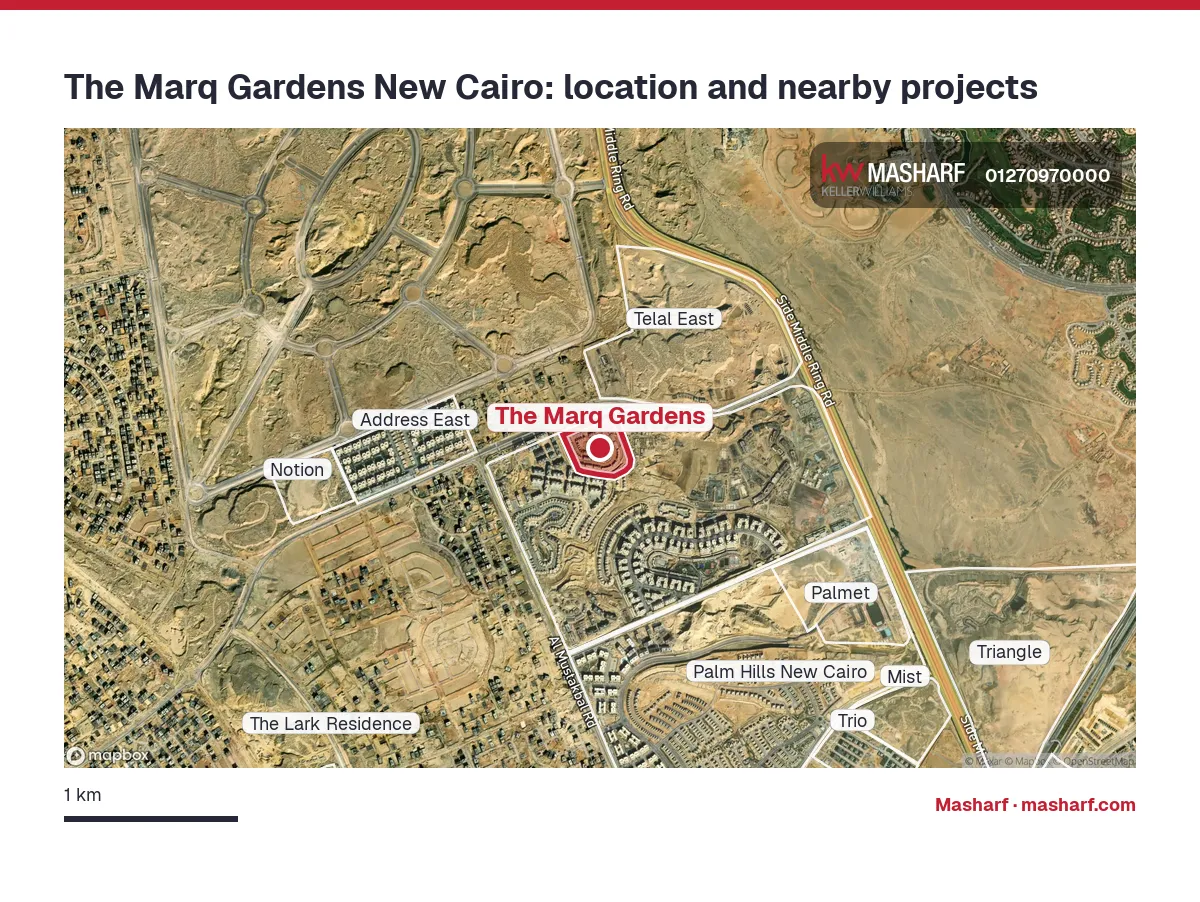 Where is The Marq Gardens located?