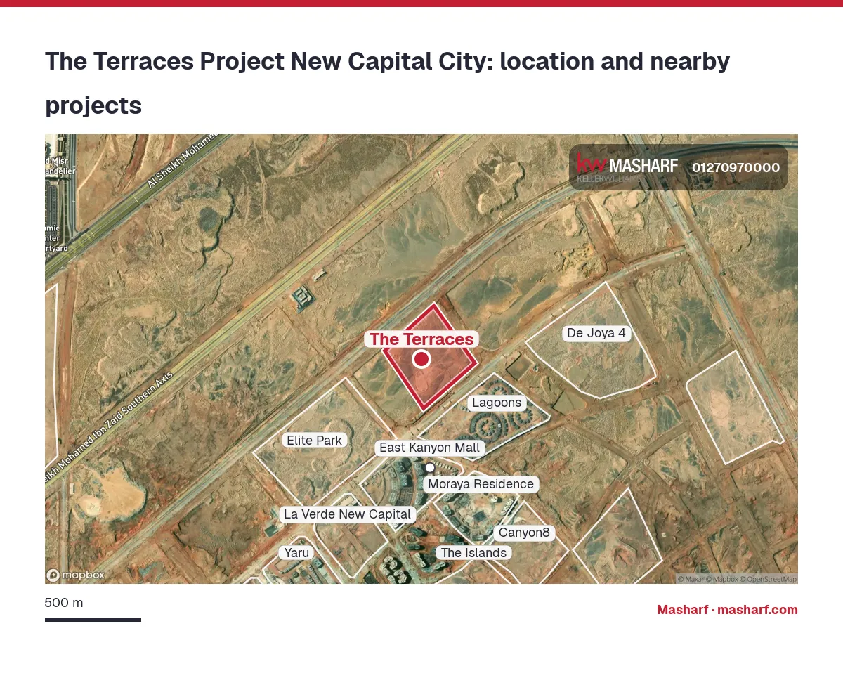 Where is The Terraces located?