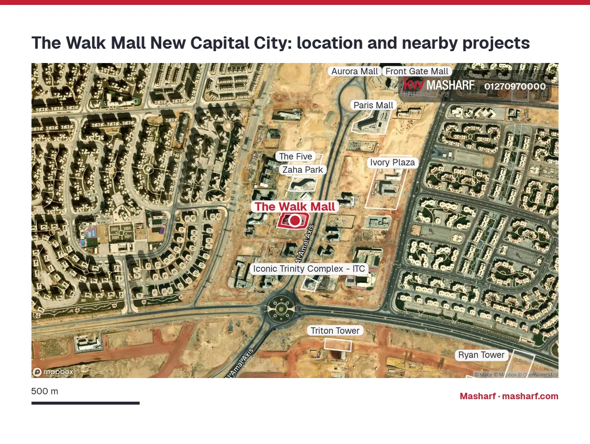 Where is The Walk Mall located?