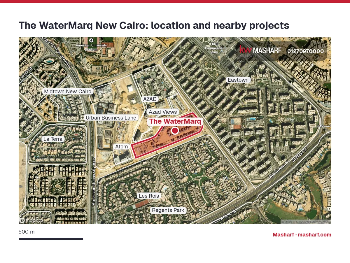 Where is The WaterMarq located?
