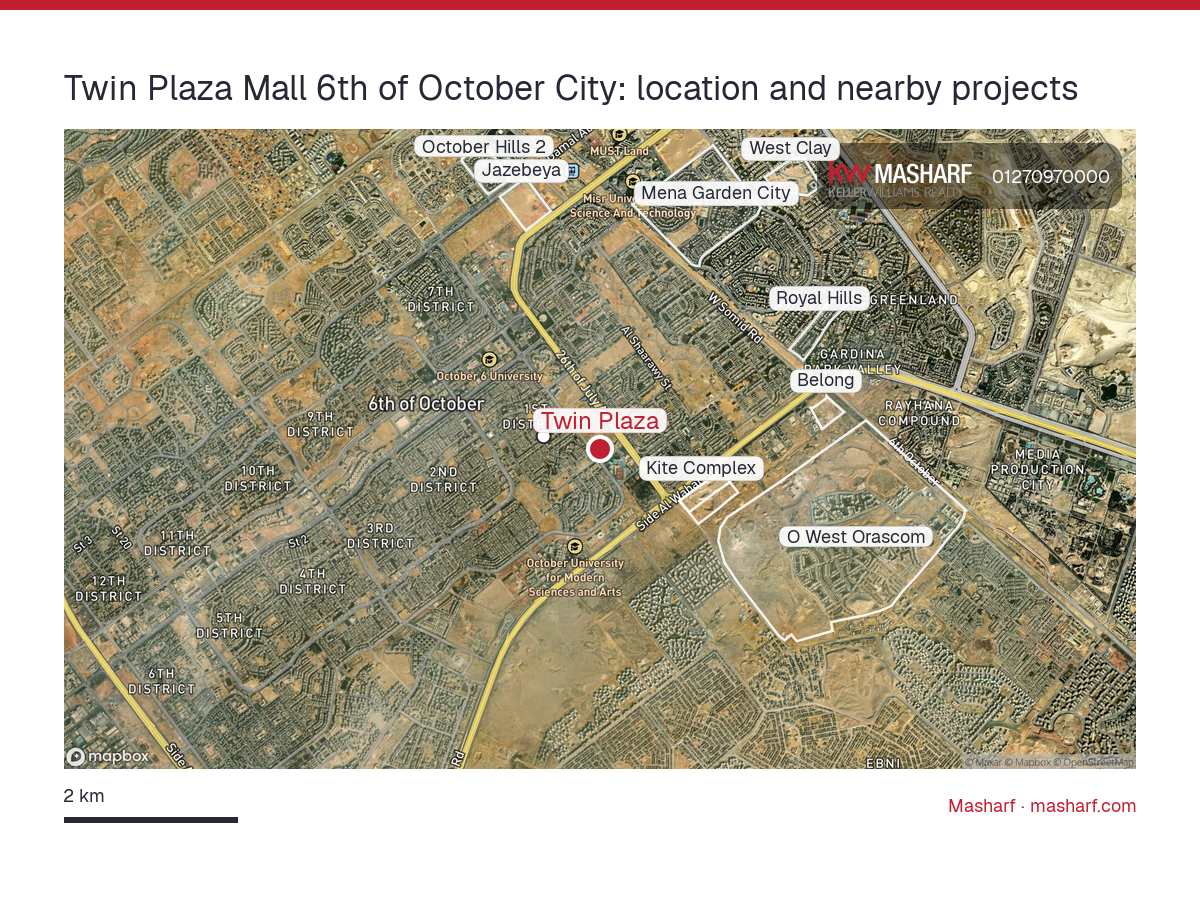 Where is Twin Plaza located?