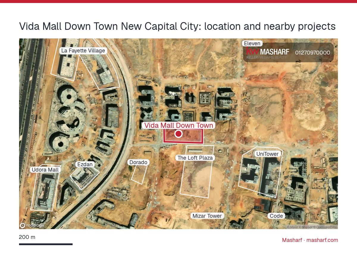 Where is Vida Mall Down Town located?