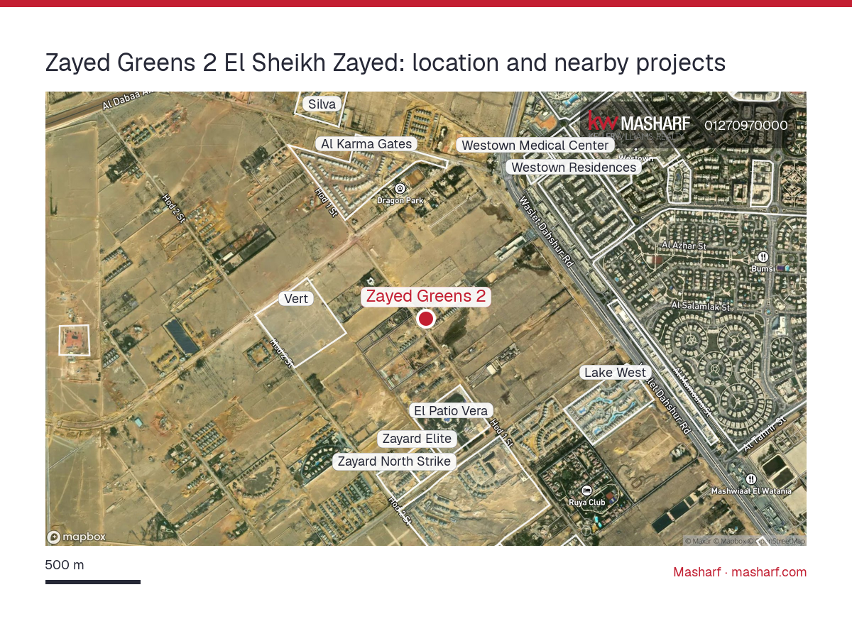 Where is Zayed Greens 2 located?