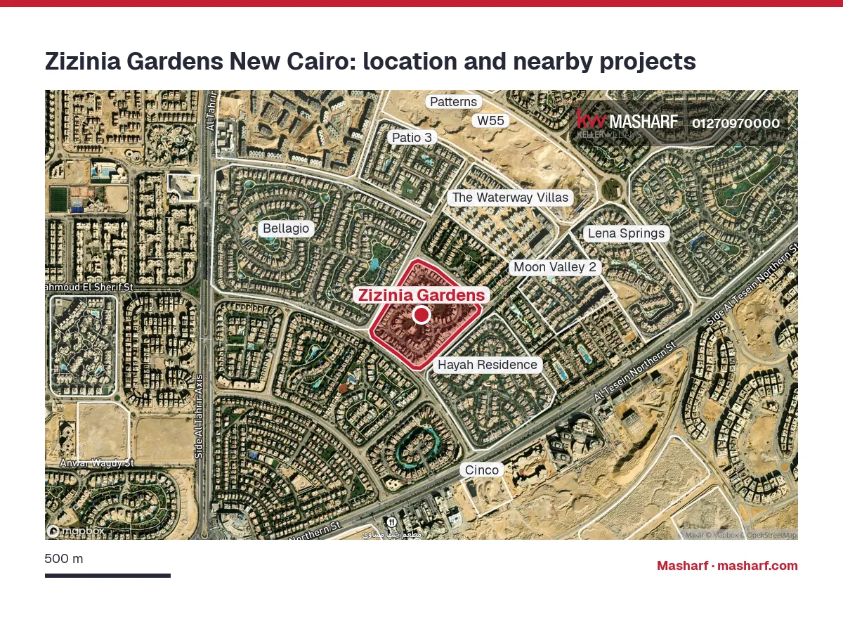 Where is Zizinia Gardens located?