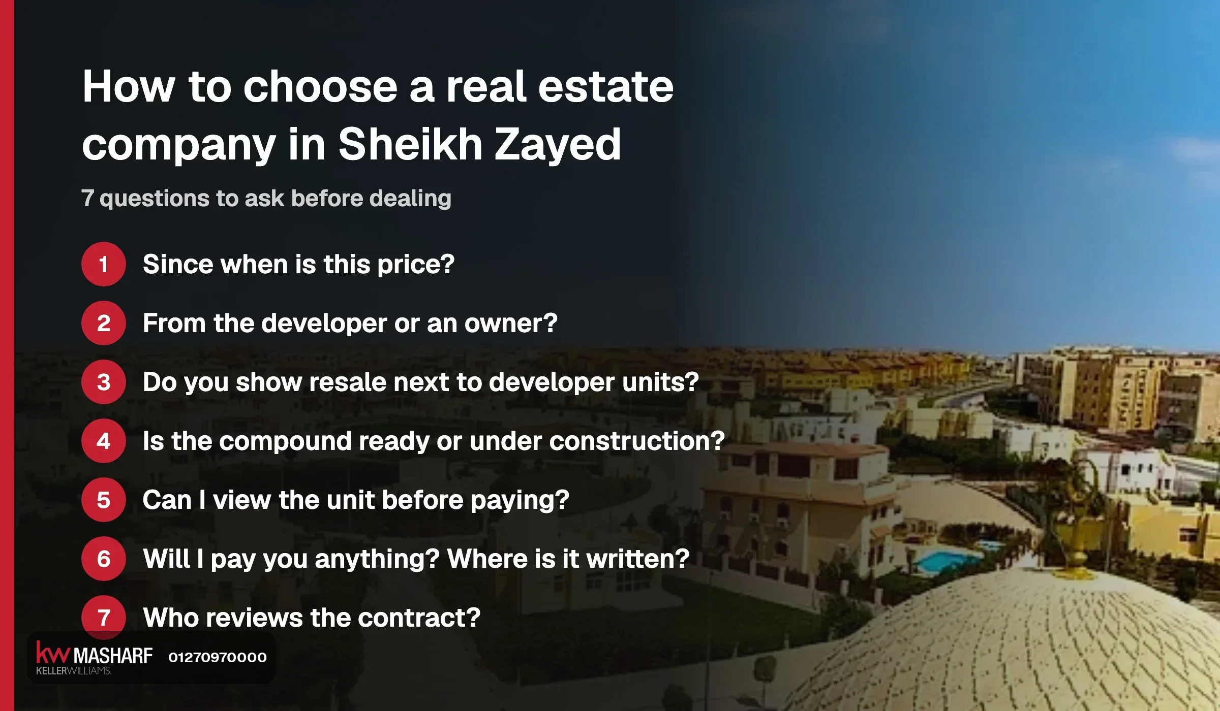 How to choose a real estate company in Sheikh Zayed: 7 questions before dealing