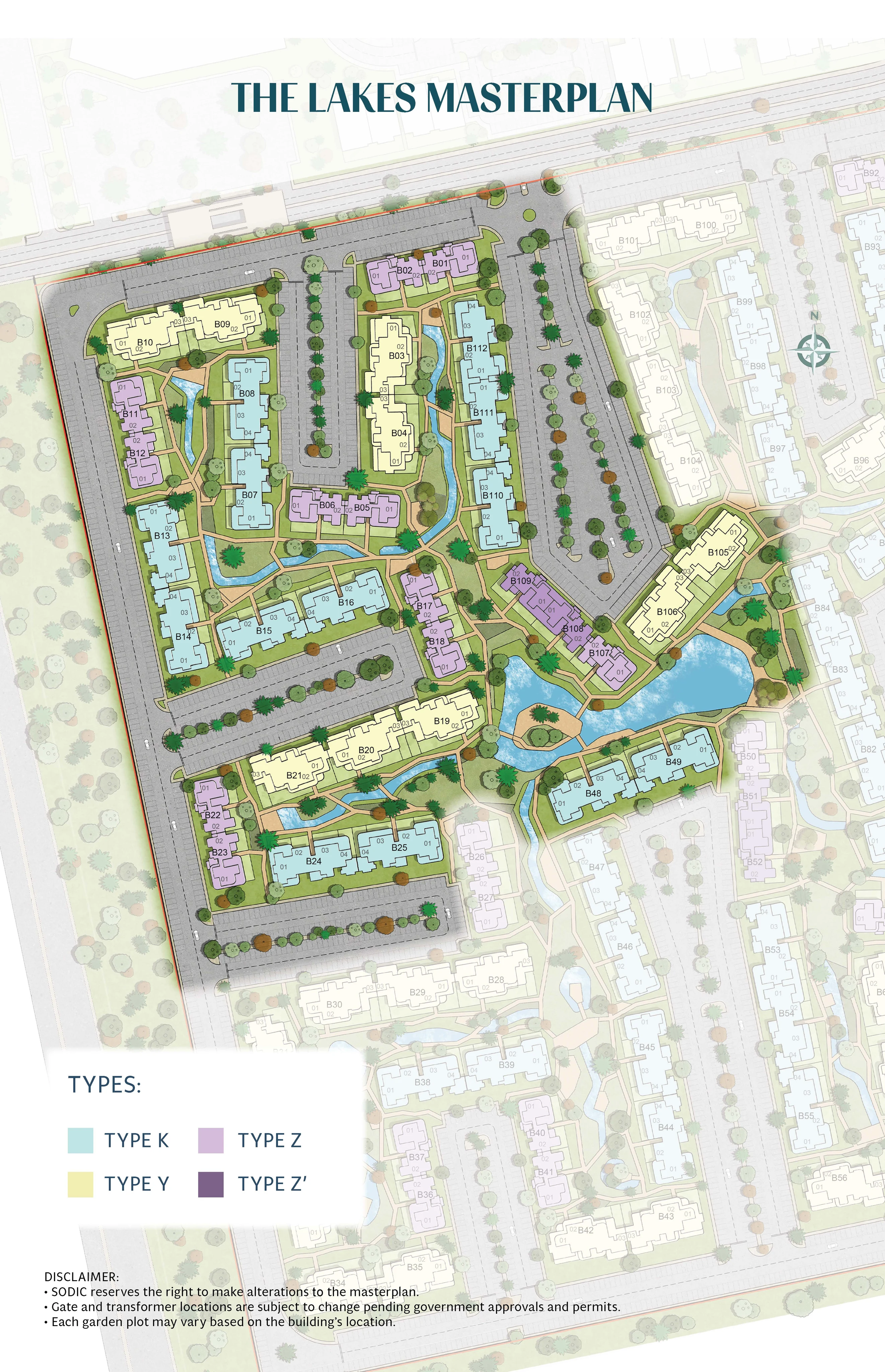 The Lakes Sodic East New Heliopolis master plan