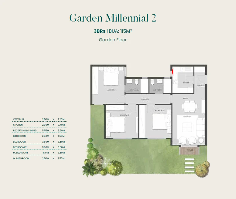 Apartments for sale in Club Park - Aliva New Cairo — Apartment