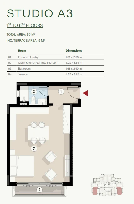 Apartments for sale in Club residence New Cairo — Studio