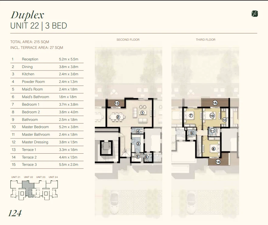 Duplexes for sale in The Emerald Collection - Zed East New Cairo — Duplex